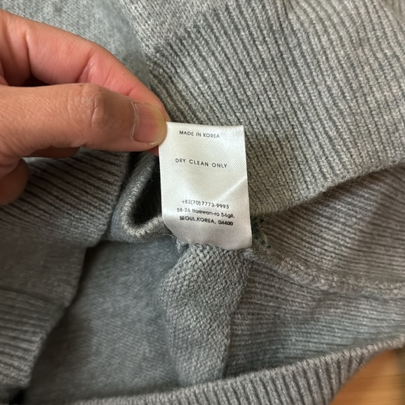 Mardi Mercredi Wool Cashmere Blend Crewneck Knit Sweatshirt in Gray - Picture 6 of 10